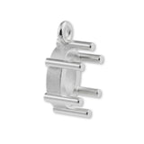 9ct White Gold - Oval Prong Setting