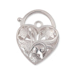 925 Sterling Silver - Filigree Padlock Clasp