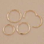 9ct Yellow Gold - Faceted Sleepers