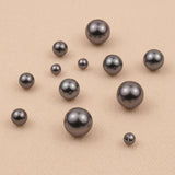 Half Drilled - Round Black Pearls