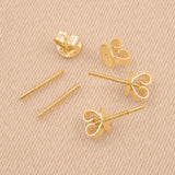 9ct Yellow Gold - Threaded Post Butterflies