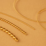 18ct Yellow Gold - Twisted Wire