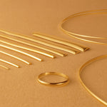 18ct Yellow Gold - Half Round Wire