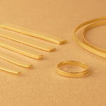 18ct Yellow Gold - Rectangular Wire