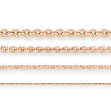 9ct Rose Gold - Cable - Bracelet Chain