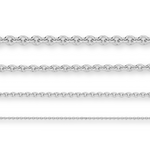 9ct White Gold - Cable - Chain Roll