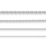 18ct White Gold - Cable - Necklace Chain