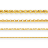 18ct Yellow Gold - Cable - Necklace Chain