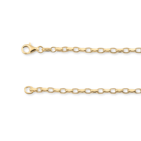 9ct Yellow Gold - Belcher Box - Bracelet Chain