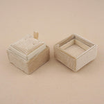 Cream - Square Earring Box