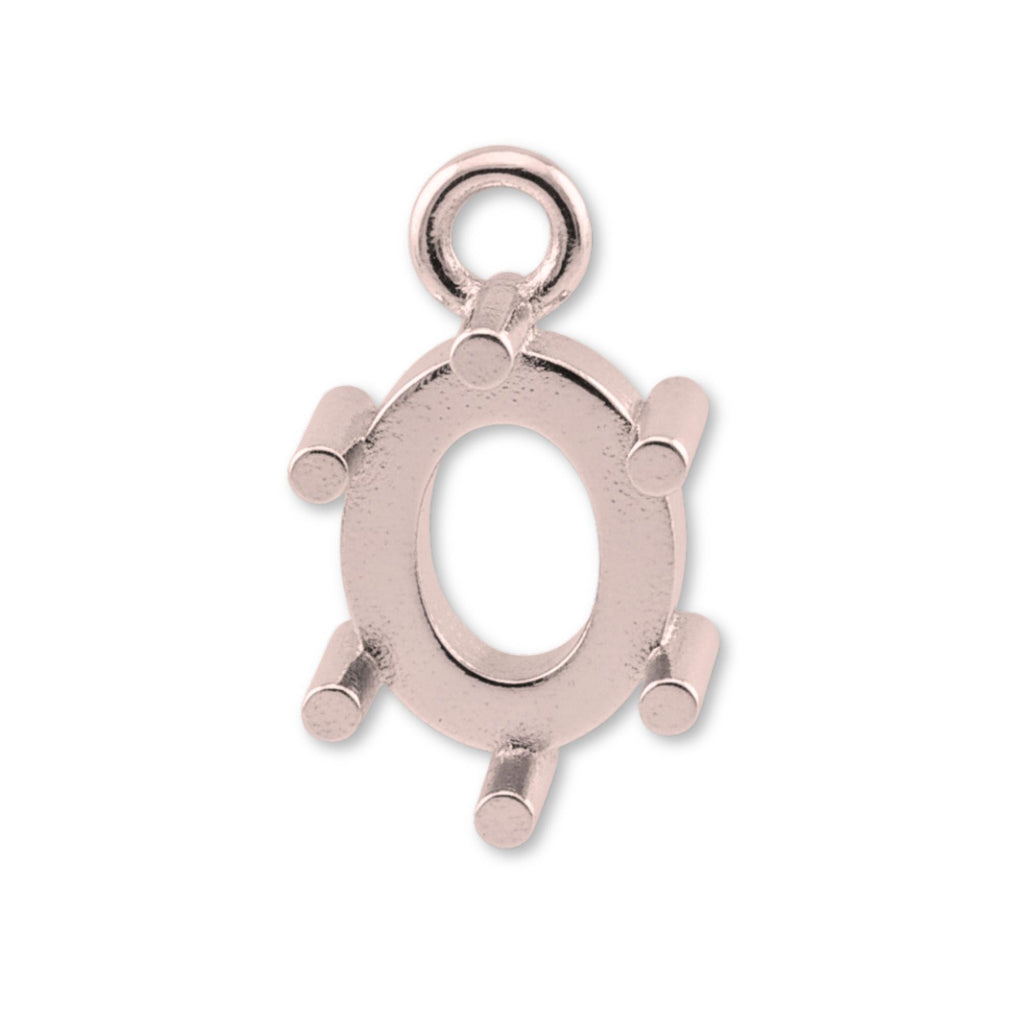 18ct Rose Gold - Oval Prong Setting