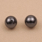 Half Drilled - Round Black Pearls