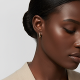 18ct Yellow Gold | 0.15ct GH/SI - Dainty Diamond Hoop Earrings