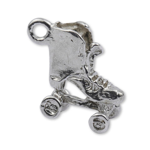 9ct White Gold - Vintage Quad-Skates Charm