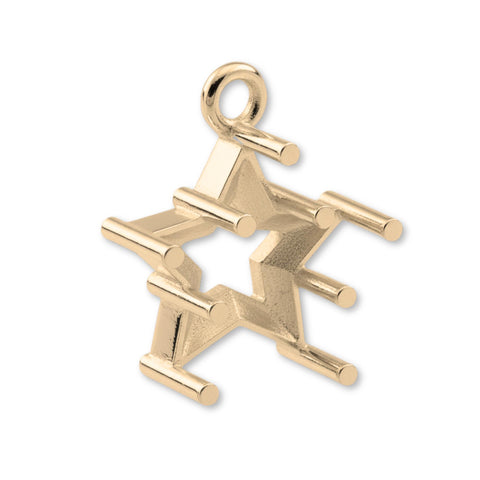 18ct Yellow Gold - Star Prong Setting