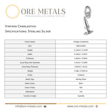 925 Sterling Silver - Vintage Candlestick Charm