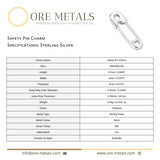 925 Sterling Silver - Safety Pin Charm