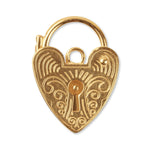 9ct Yellow Gold - Engraved Padlock Clasp