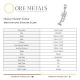 925 Sterling Silver - Herald Trumpet Charm