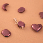 18ct Purple Gold - Heart Cabochon