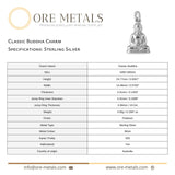 925 Sterling Silver - Classic Buddha Charm