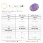 Amethyst - Oval Cabochon