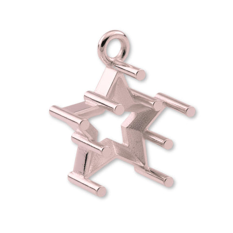 18ct Rose Gold - Star Prong Setting
