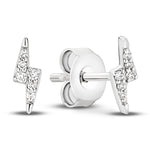 18ct White Gold - 0.04ct VS/F+ - Thunderbolt Studs