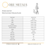 925 Sterling Silver - Atomic era Cat Charm