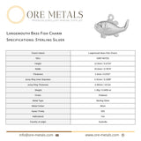 925 Sterling Silver - Largemouth Bass Fish Charm