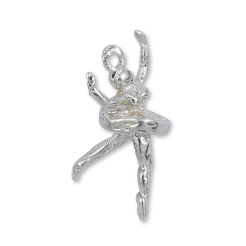 18ct White Gold - Ballet Dancer Charm