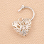 925 Sterling Silver - Filigree Padlock Clasp