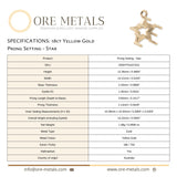 18ct Yellow Gold - Star Prong Setting