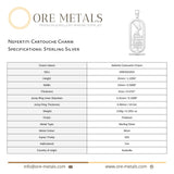 925 Sterling Silver - Nefertiti Cartouche Charm