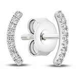 18ct White Gold - 0.07ct VS/F+ - Curved Diamond Studs