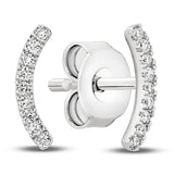 18ct White Gold - 0.07ct VS/F+ - Curved Diamond Studs