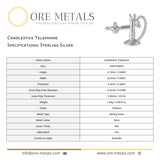 925 Sterling Silver - Candlestick Telephone Charm