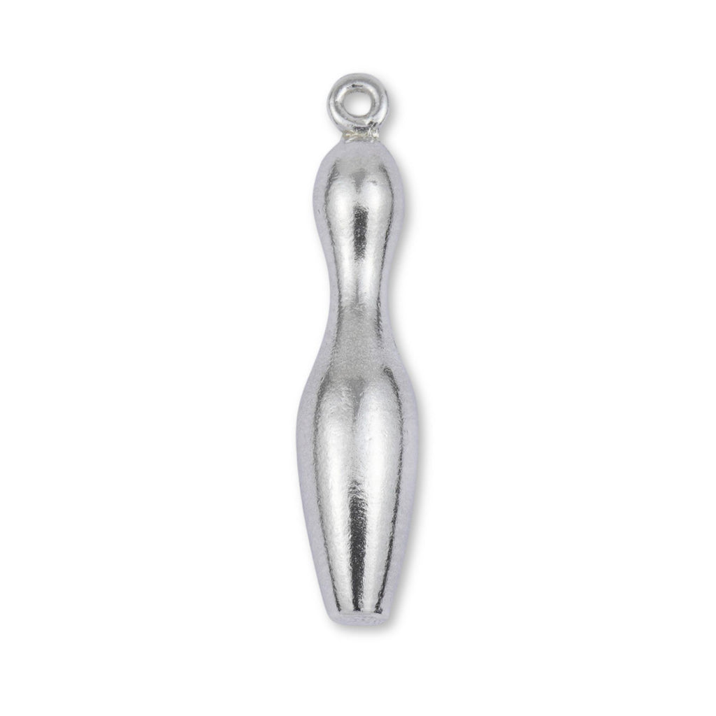 9ct White Gold - Bowling Pin Charm
