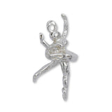 9ct White Gold - Ballet Dancer Charm