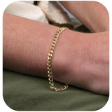 9 Karat Gelbgold – Kubanisches Glied – Armbandkette