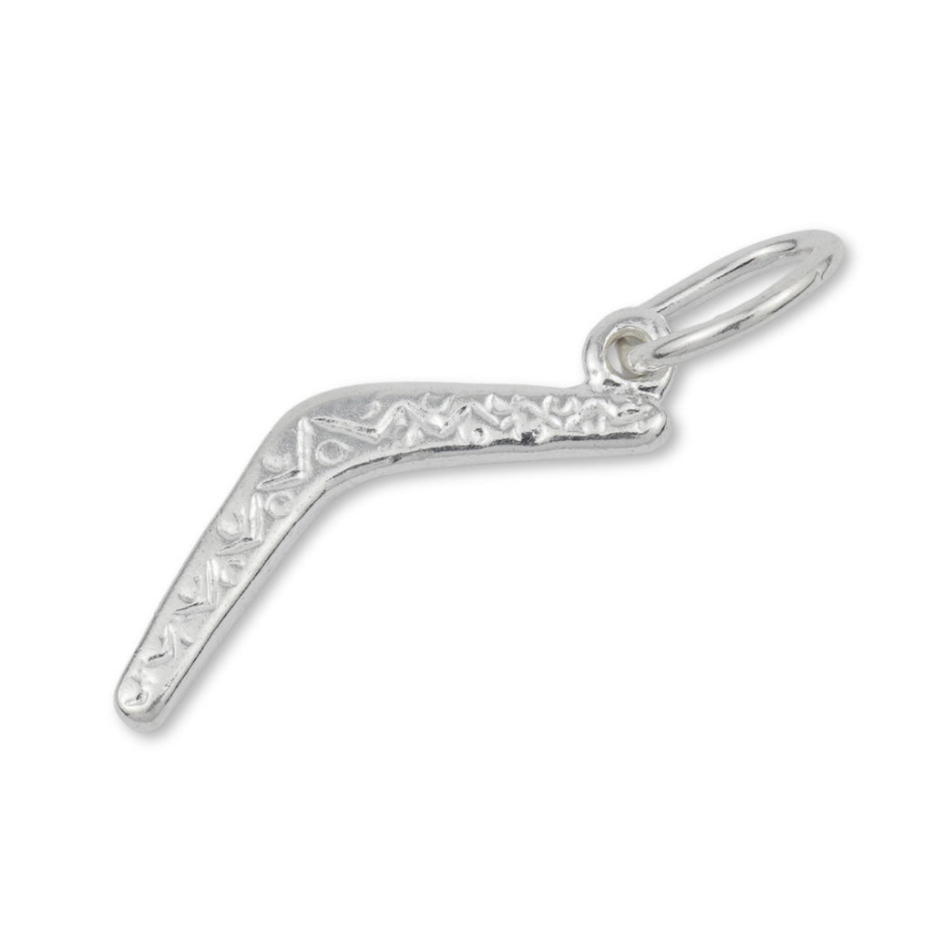 18ct White Gold - Classic Boomerang Charm