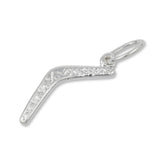 18ct White Gold - Classic Boomerang Charm