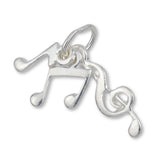 940 Argentium Silver - Musical Trio Charm