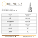 925 Sterling Silver - Seated Buddha Charm