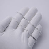 925 Sterling Silver - Paperclip - Bracelet Chain