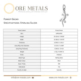 925 Sterling Silver - Forest Gecko Charm
