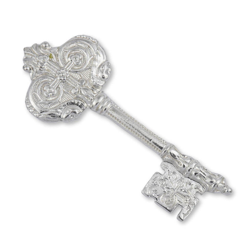 18ct White Gold - Baroque Filigree Key Charm