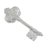 18ct White Gold - Baroque Filigree Key Charm