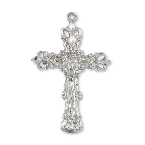18ct White Gold - Regal Crucifix Charm