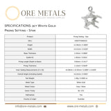 9ct White Gold - Star Prong Setting
